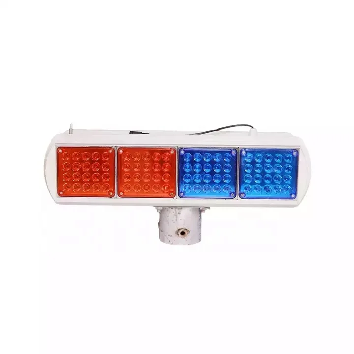 High-quality solar Intelligent single side or two sides red and blue portable mobile traffic light pole