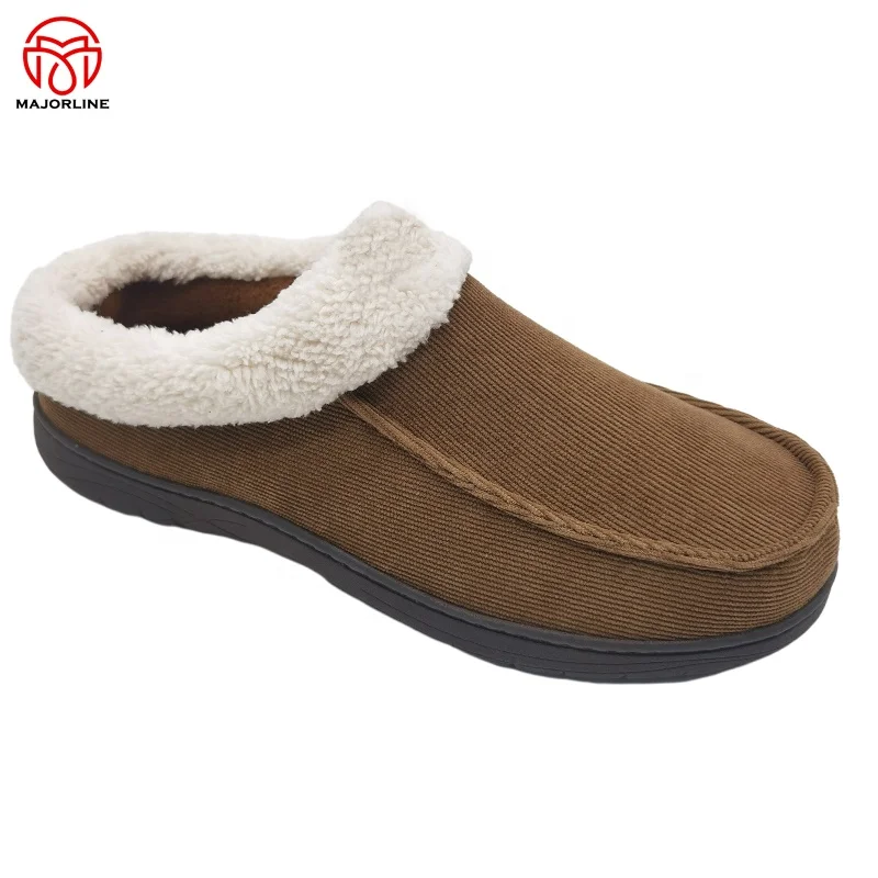 OEM customized Logo indoor house Unisex Moccasins Loafer slippers TPR rubber outsole winter home flat slippers for women