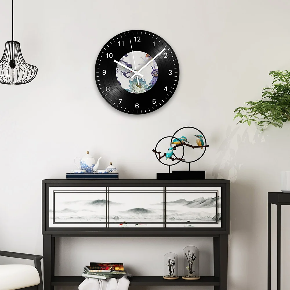 Preciser Non Ticking Slient Sweep Movement Interesting Design CD Wall Clock