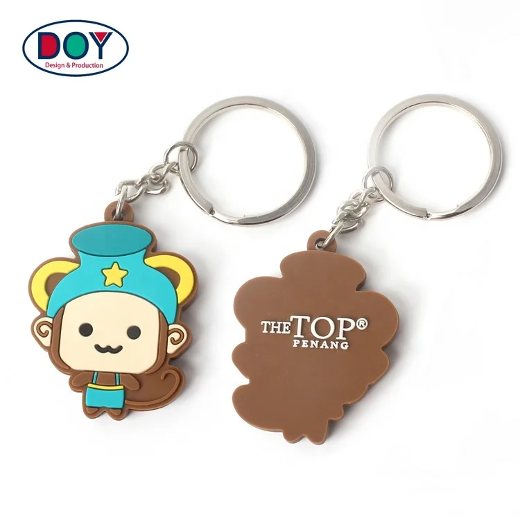 Factory Direct Price Embossed Soft PVC Rubber Custom Make Your Own Anime Cartoon Silicone Keychain