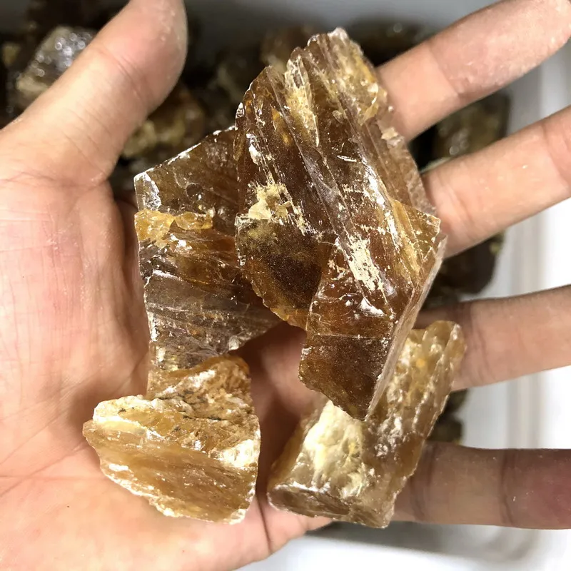 crystals wholesale bulk chrysophoron stone raw amber calcite crystal rough stone