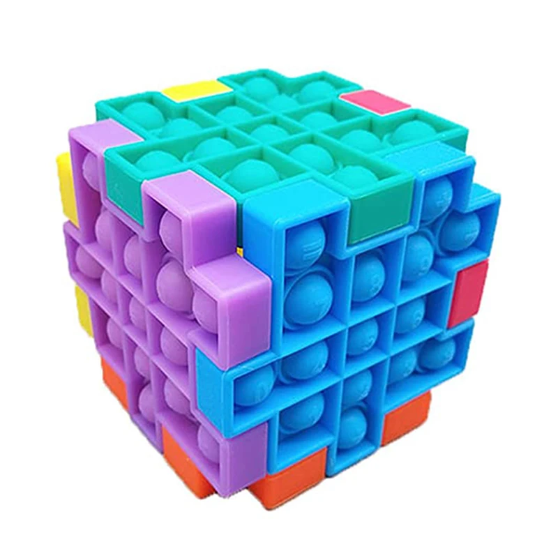 
New Silicone Sensory Bubble Fidget Toy Pop its cube 