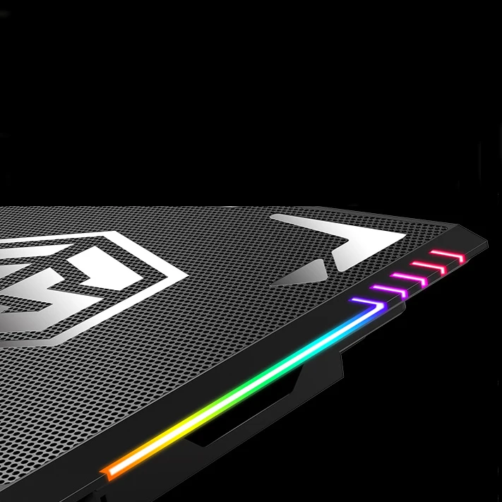  2020 дешевый кулер для ноутбука RGB охлаждающий вентилятор 17 дюймов охлаждающая