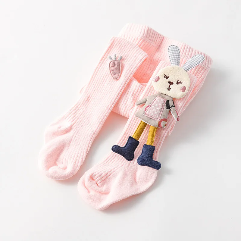 High Quality Cotton Baby Pantyhose Adjustable Baby Leggings Cute Cartoon Tights For Baby Girl