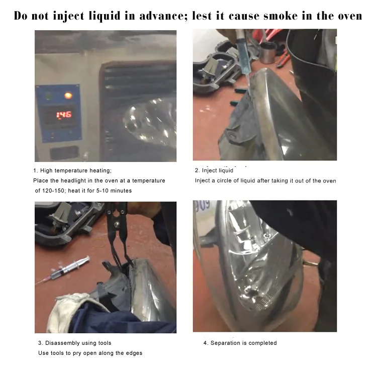 C1022 500ml Car Headlight Disassembly Kit Cold Glue Separation Liquid Lamp Replacement Auto Detail Sealant Glue Headlamp Spray