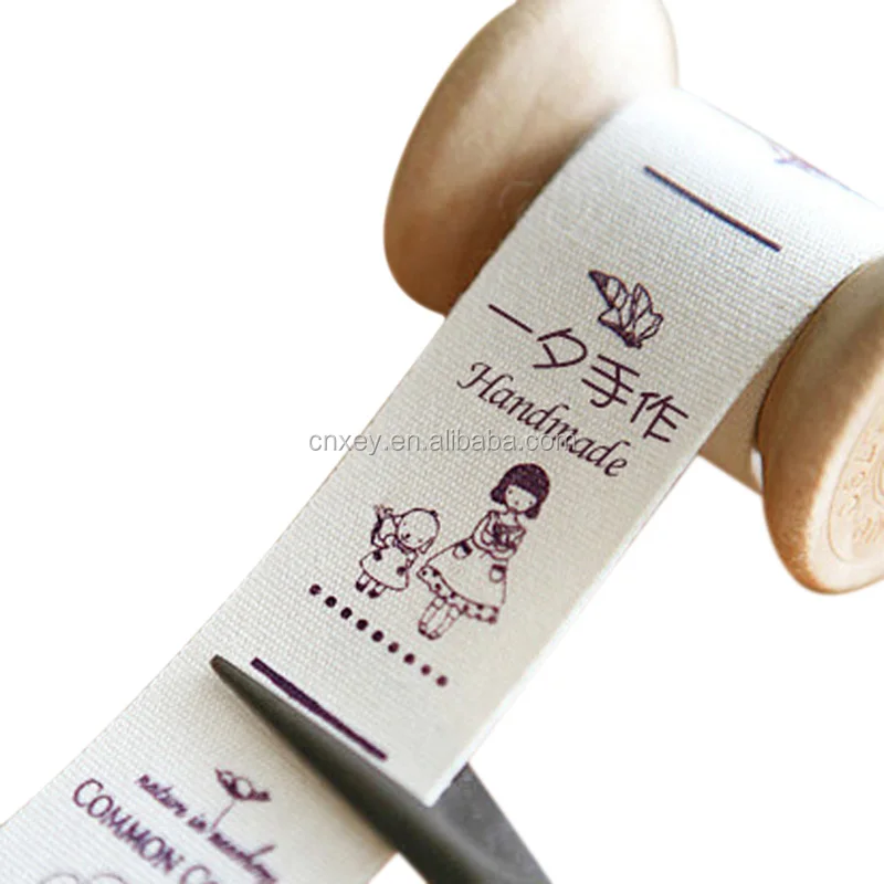 Индивидуальные этикетки ручной работы, хлопковые персонализированные этикетки для одежды