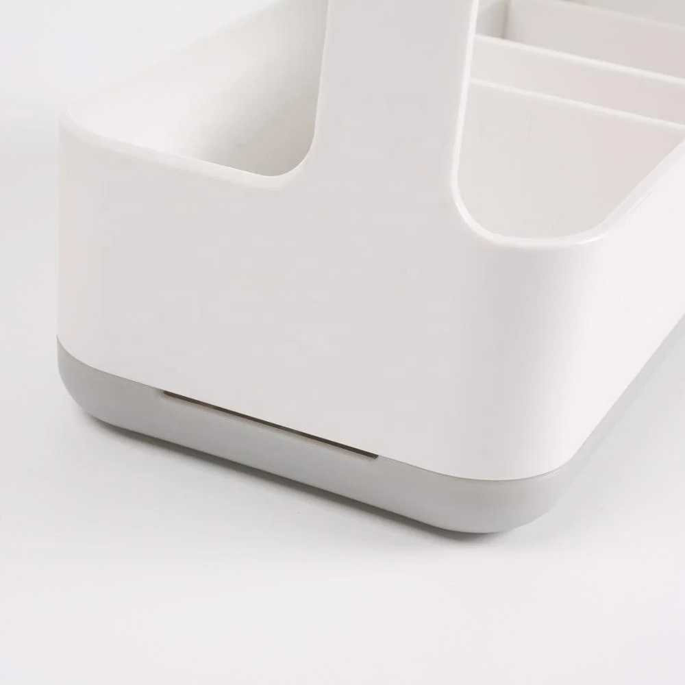 Space saving customizable creative plastic kitchen organizer sponge holder sink caddy with drain