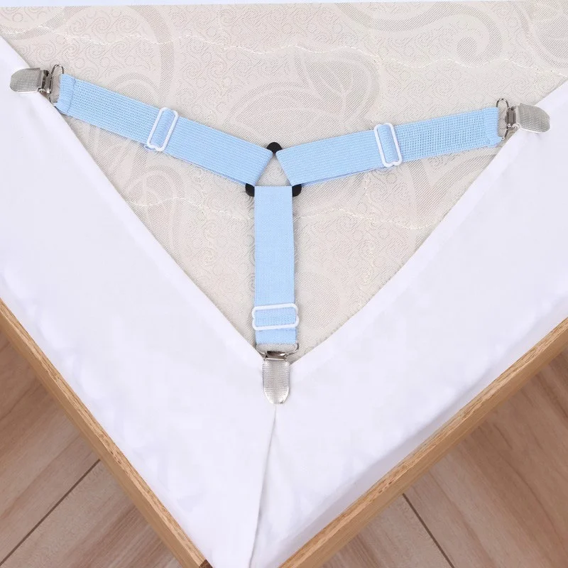 Wholesale 4pcs Adjustable Triangle Bed Mattress Sheet Holder Straps Clips Gripper Fastener  For Bed Sheets Mattress Covers