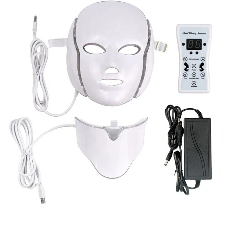 
Pro Korea 7 Color Led Photon Light Therapy Machine LED Face Facial Mask with Neck 