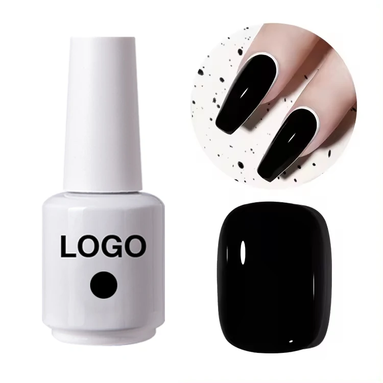 Frenshion Gel Polish Private Label New 1KG Bottle Super Black and white Colors Nail UV Gel Polish