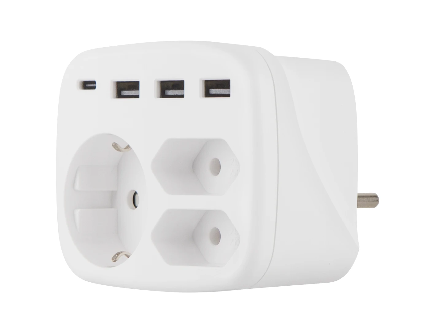 Заводской поставщик, лидер продаж, многопереходник Schuko 250 в 16 А IP20 с 4 USB-портами