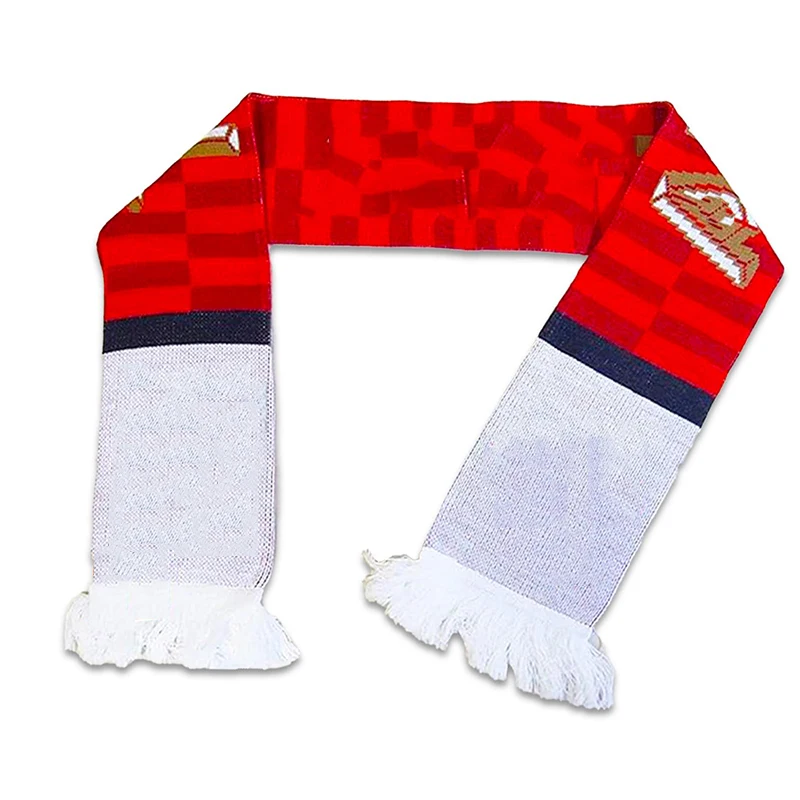 Cheap Promotional All Country Mexico Custom Design Bright Color Football Fan Club Soccer Sport Team Scarf Winter Summer Scarf