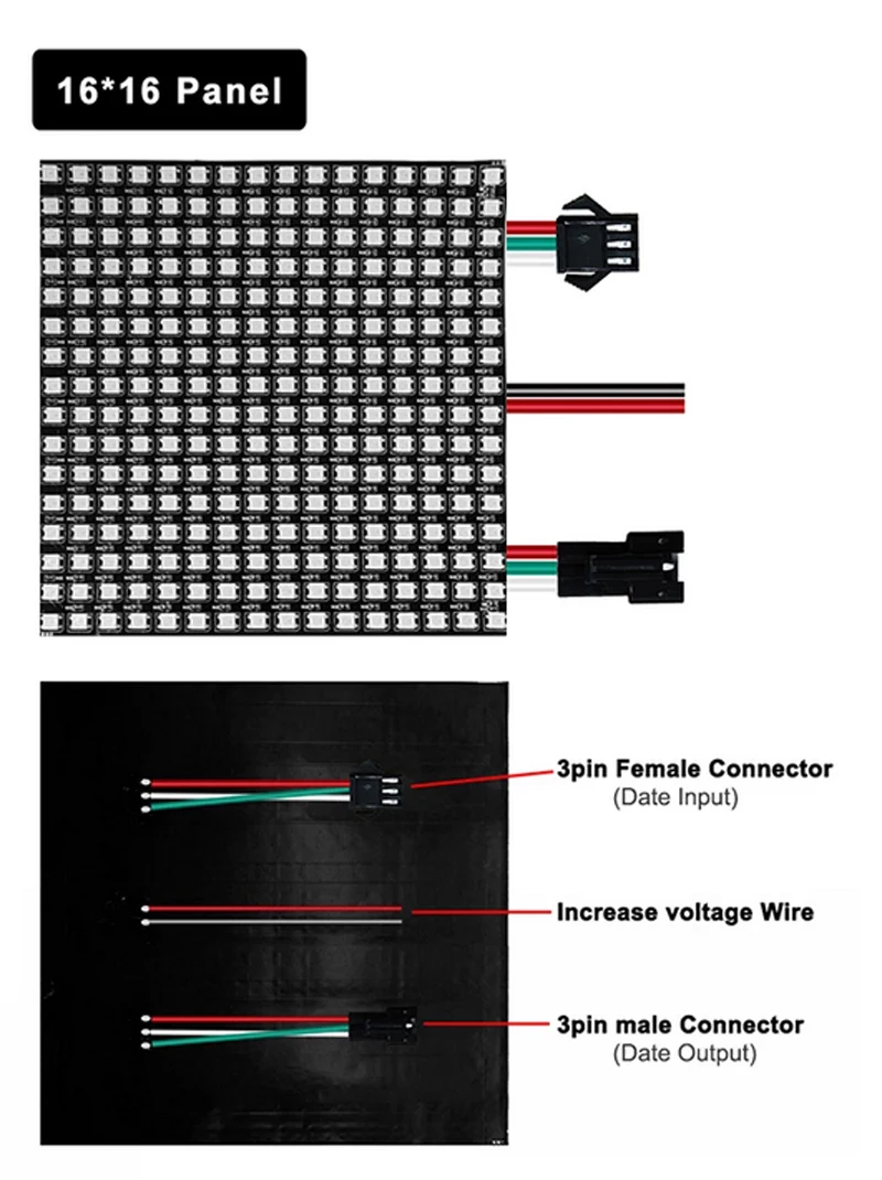 Гибкая Пиксельная панель WS2812B 5050 RGB SMD DC5V 8x8 16x16 8x32 люмен матричный экран WS2812 IC светодиодный модуль индивидуально адресуемый
