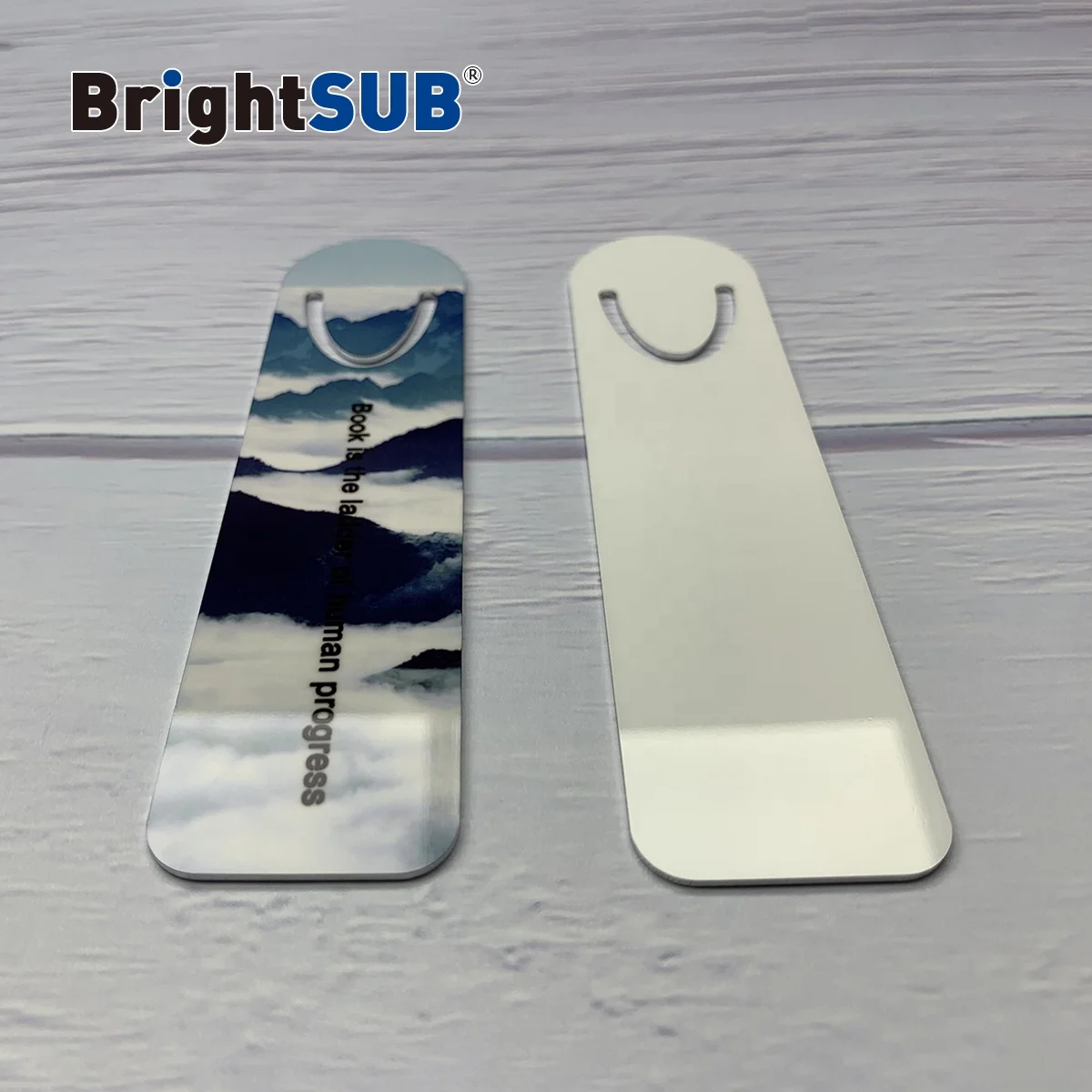 BrightSUB 1.0mm LS-CBM003 gloss white sublimation aluminum bookmark dye sublimation blank Custom printable blanks coating plate