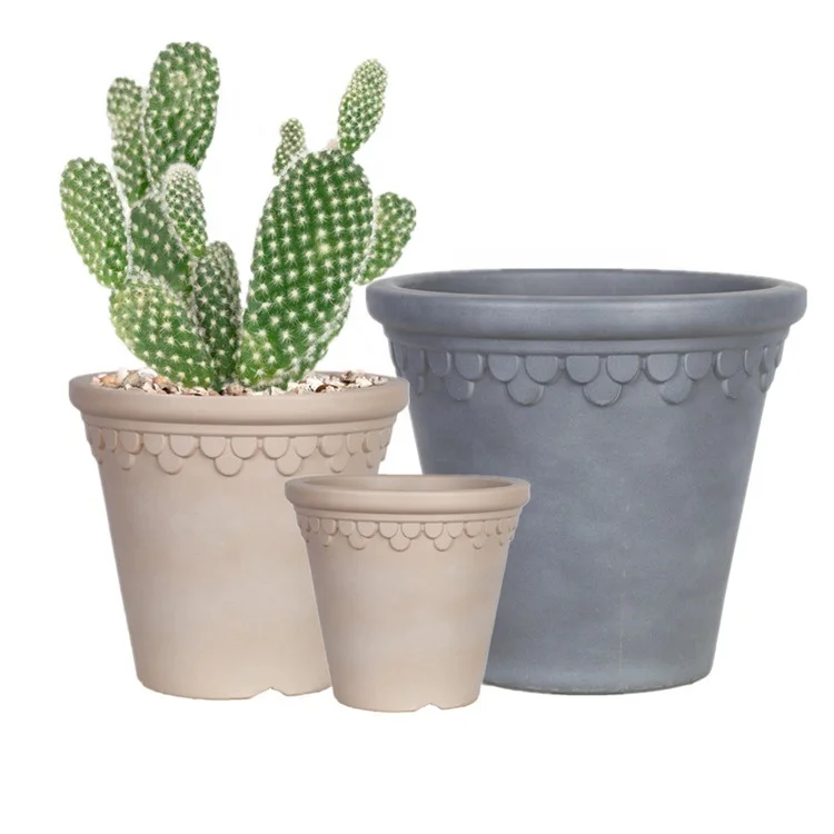 Home Garden Supplies Plants Pots Large Size Imitated Clay Resin PP PE Plastic Flower Pot Planters For Indoor Plant