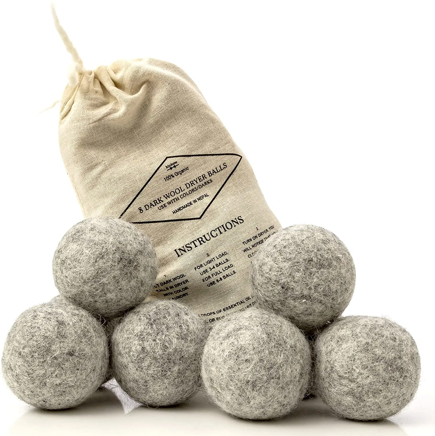 
Simple light grey washing machine drying balls 100% organic wool balls felt balls can be added with cotton bale 
