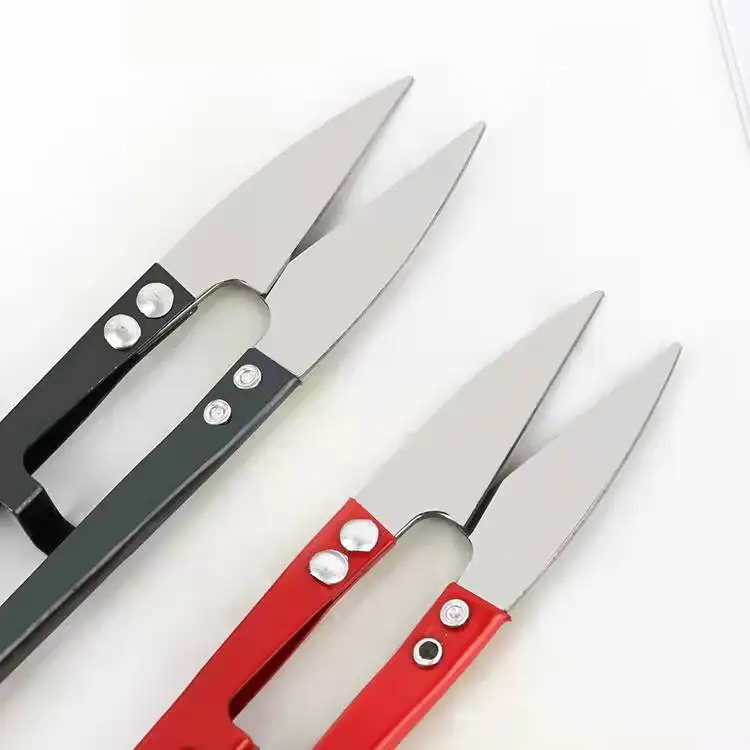 Factory Direct sale U-shaped Yarn Cutting Scissors Yarn Scissors Multicolor Handle