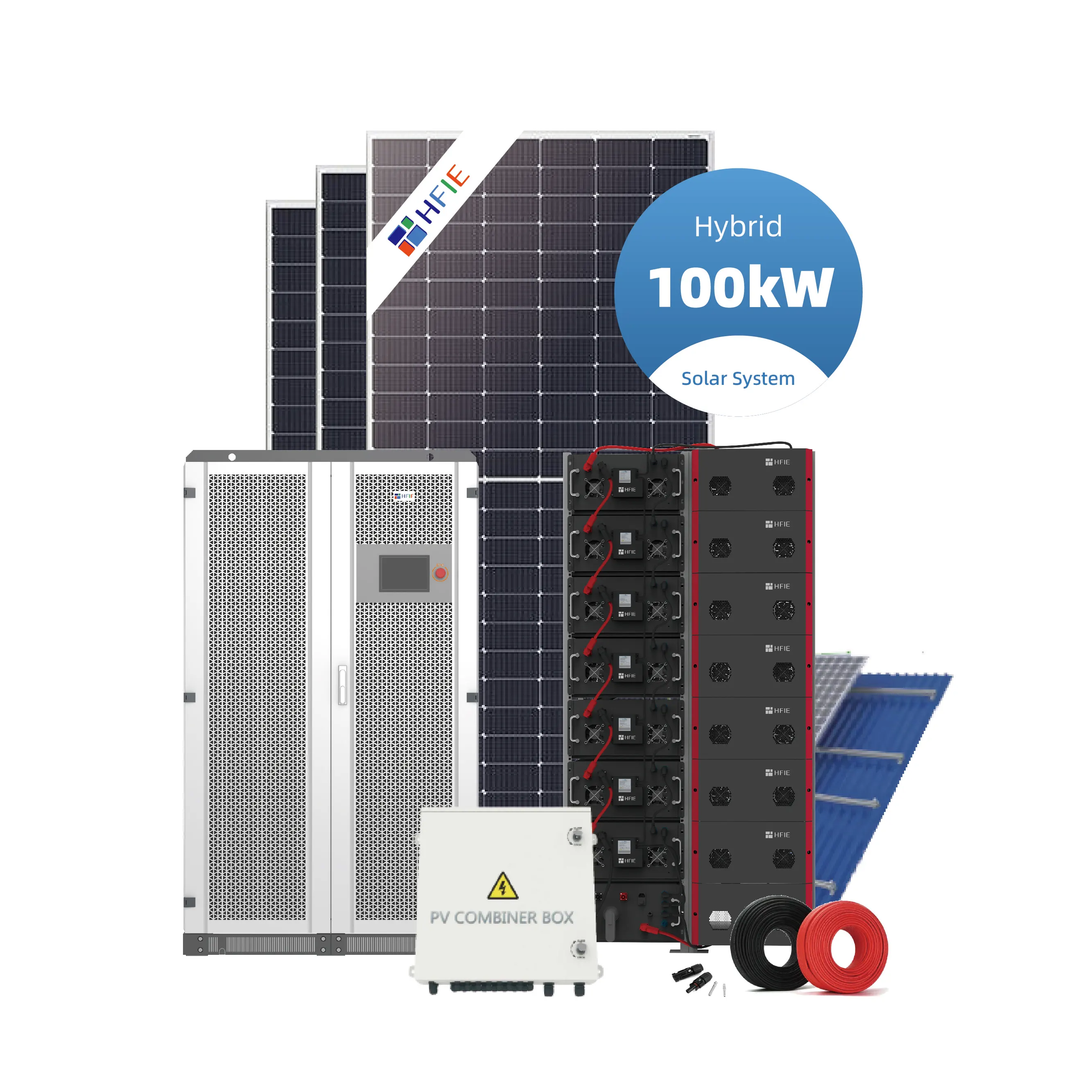 HFIE 100kw 200kw 300kw 500kw 1MW 2MW литий-ионный аккумулятор резервный PV модуль питания Гибридный включенный вне сети солнечная система хранения энергии