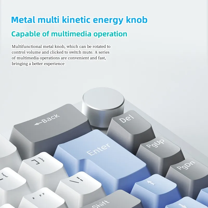 New Arrival 66 Key Backlit Aluminum Mechanical Keyboard USB Wired 65 Percent  Hot Swap RGB Wired Gaming Mechanical Keyboard