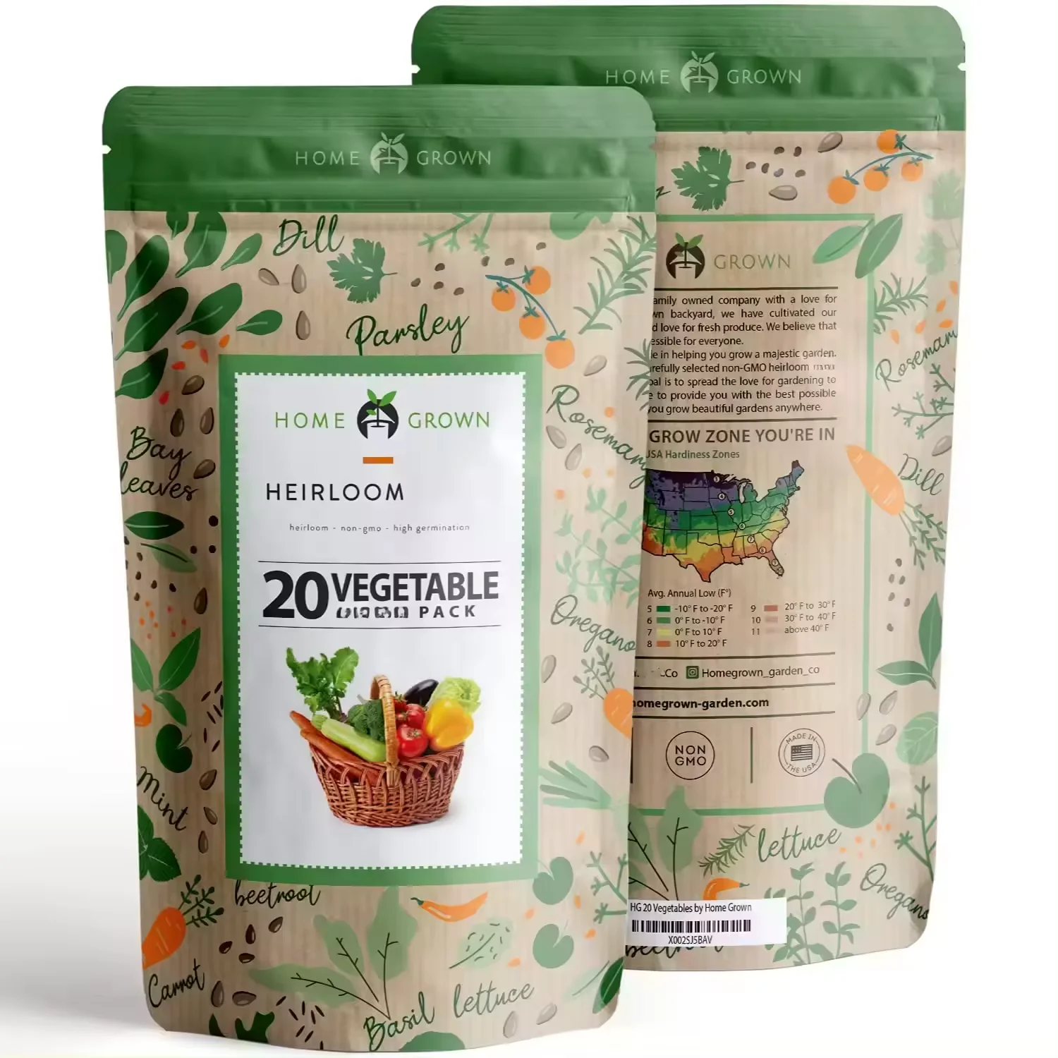 Custom fertilizer Packet With 55 Variety Packs For Planting Vegetables And Fruits
