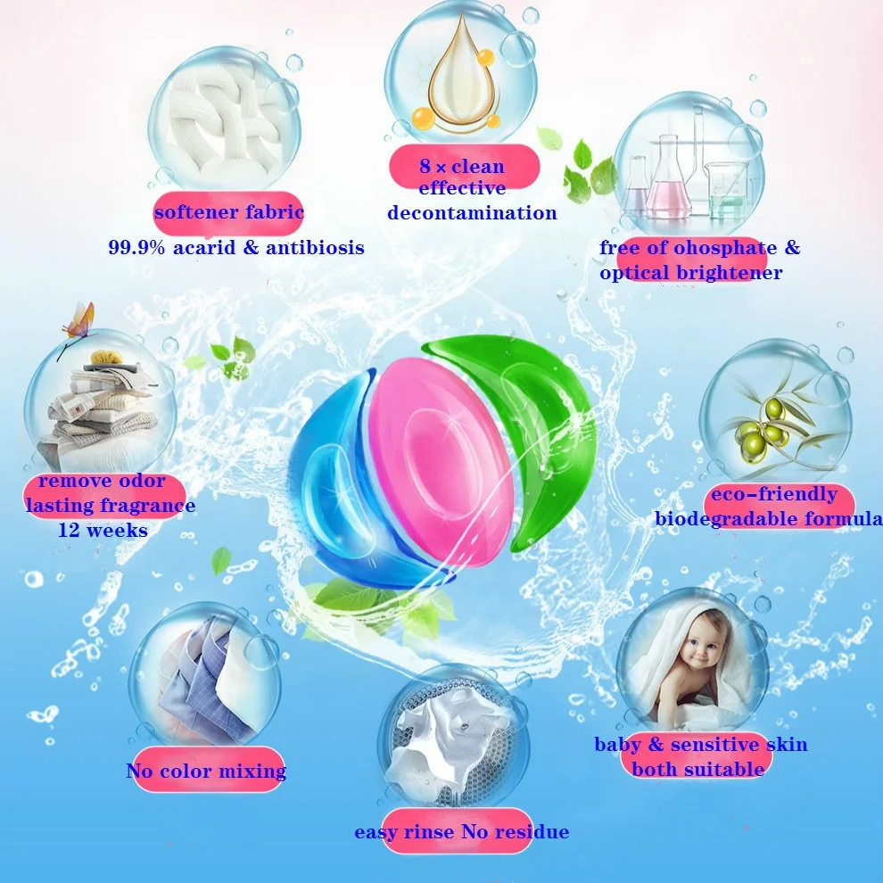 laundry gel ball easy rinse liquid detergent laundry pods