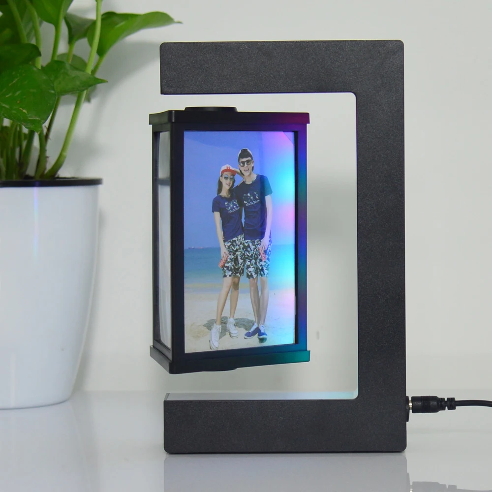 2023 New Design Double Sided Floating&Rotating Acrylic Floating Magnetic Levitation Photo Frame for Halloween
