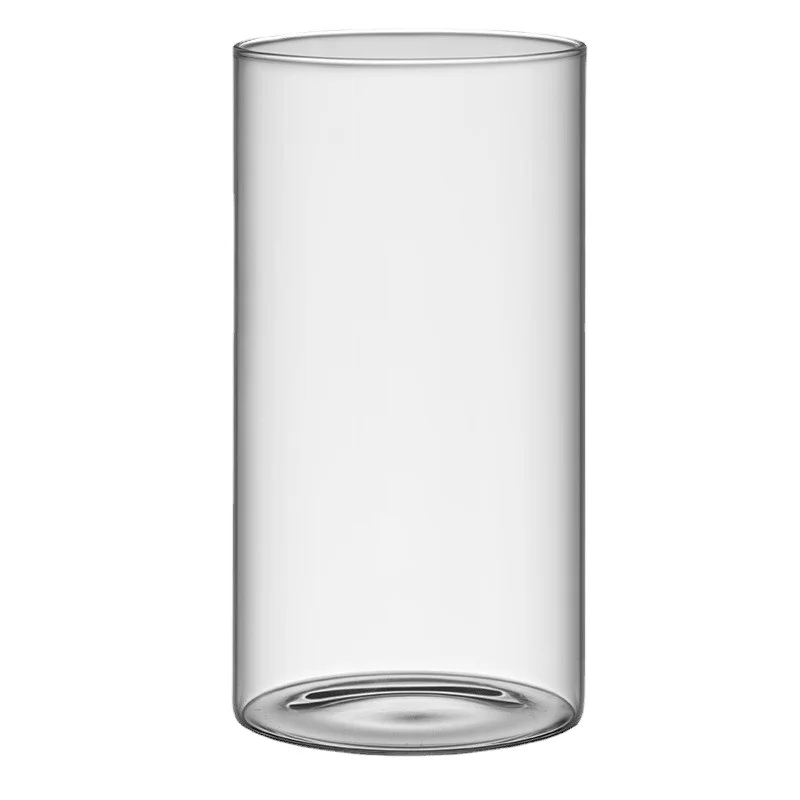 Borosilicate glass Tall Cylinder Custom Floral Abstract Glass Vase For Wedding Living room