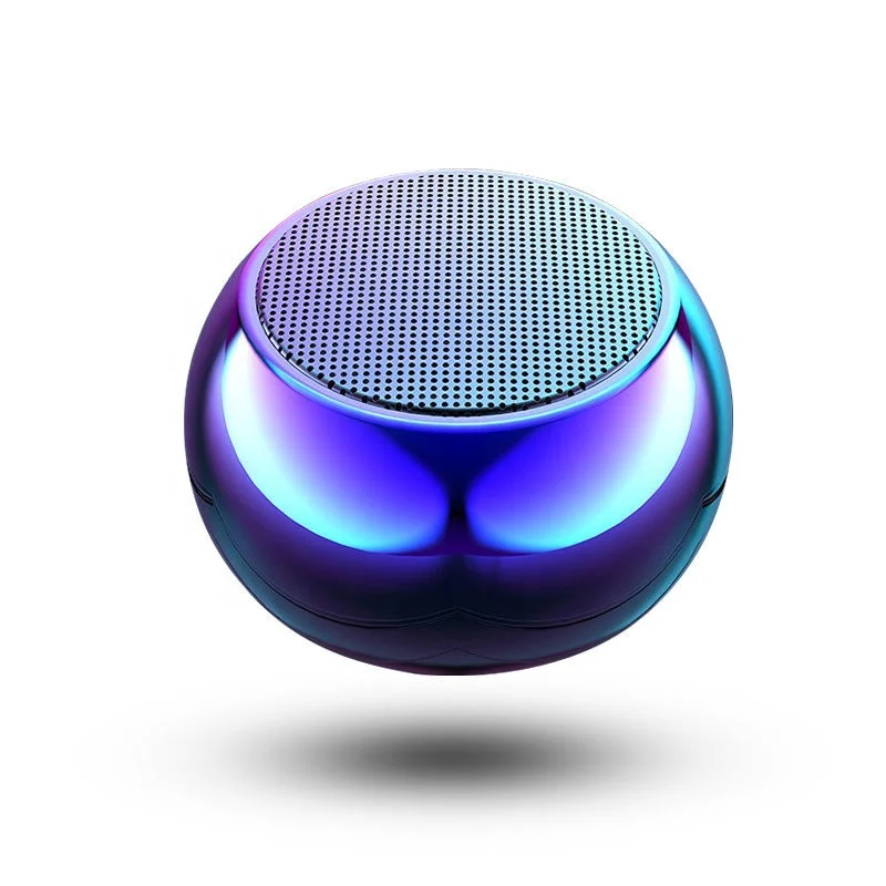 Цветная Bluetooth Колонка M3 круглая маленькая стальная пушка BT5.0 Hifi Бумбокс портативные уличные колонки