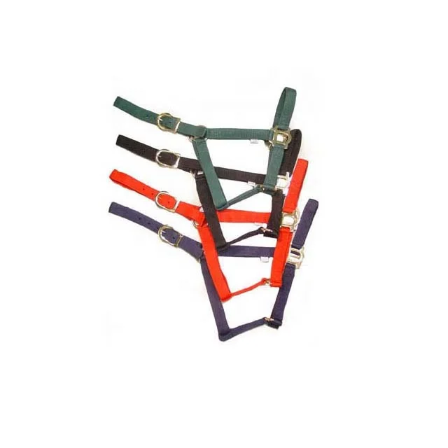 Top Quality Side Pull Rope Training Halter Custom Nylon Rope Horse Halter Lead Set Pink Black Green Print Red White Orange Blue