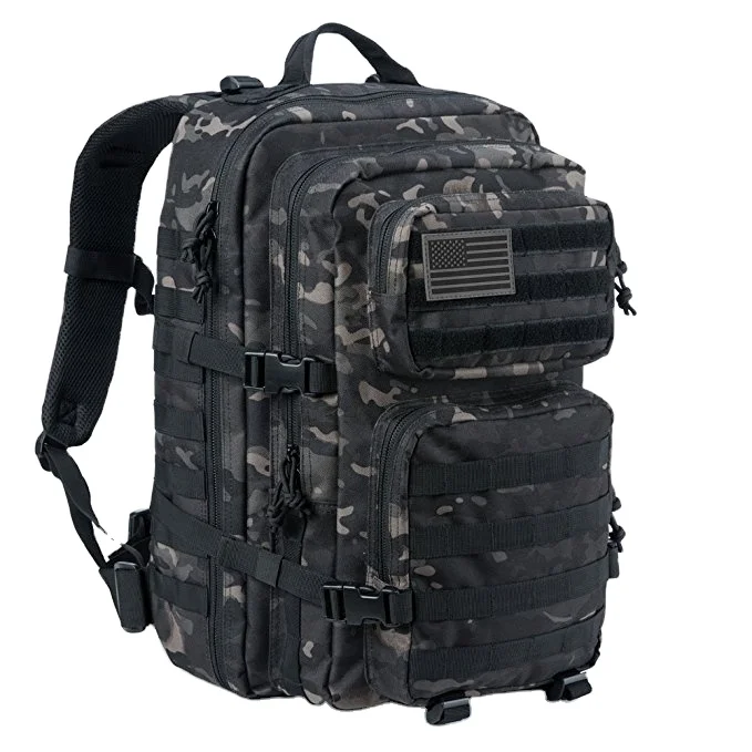 45l Molle Pouch Pack Camping Tactical Backpack Bag Oem Hiking Backpack Low MOQ 900d Oxford Polyester Camouflage Unisex Softback