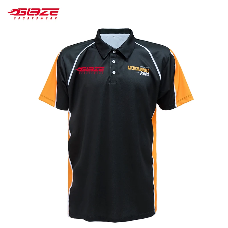 Custom 100% Polyester Sportswear Team Sublimation Printing Logo Mens Polo Shirts