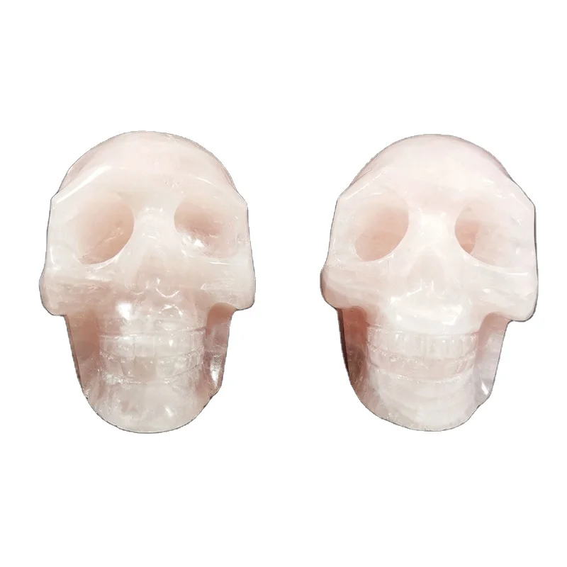 High Quality Crystal Powder Crystal Carvings Crystal Rose Quartz Skulls