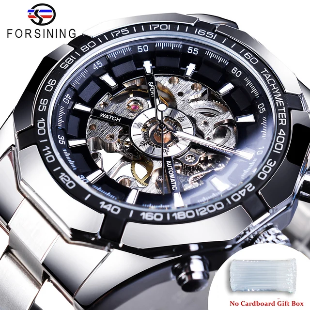 Forsining Men Watch Multi-function  Casual Luxury Steel Watch Bands Automatic Mechanical Watches Men Wrist