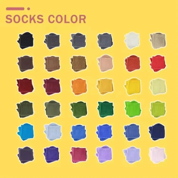 Fashion Custom Logo  Colorful Rainbow Socks Cotton New  Colorful Wholesale Fashion Designer Crystal Bear Socks for Womeln