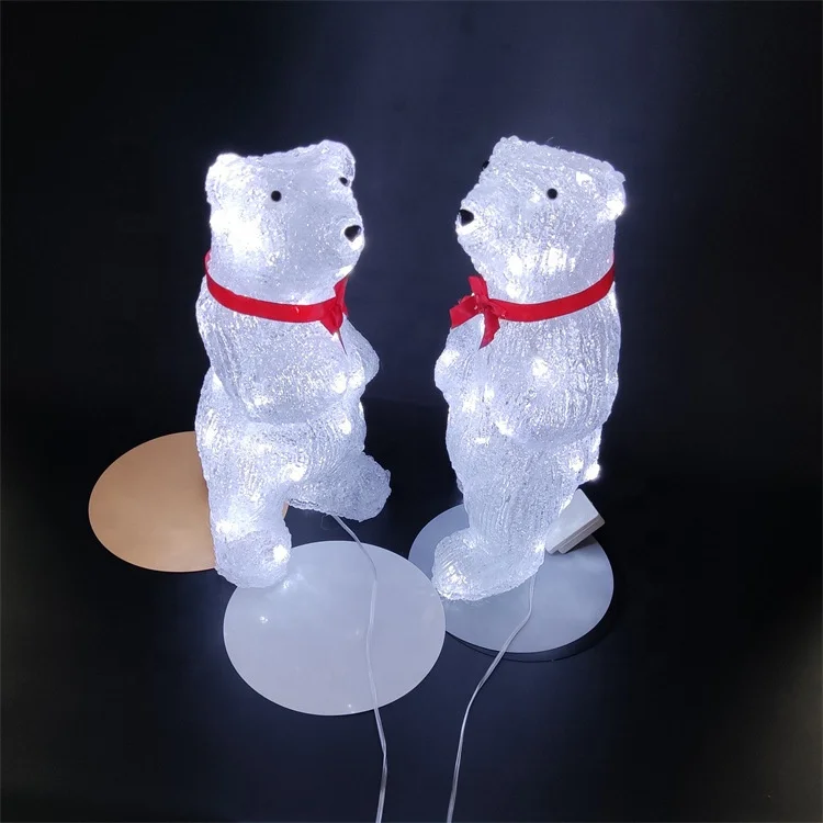 High quality 3D polar bear outdoor led motif light for garden landscape courtyard festival shopping mall decoration