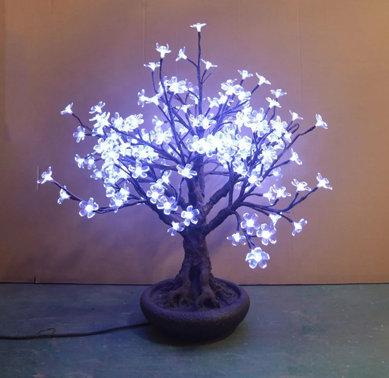 Home hotel room decoration table top led blossom bonsai tree