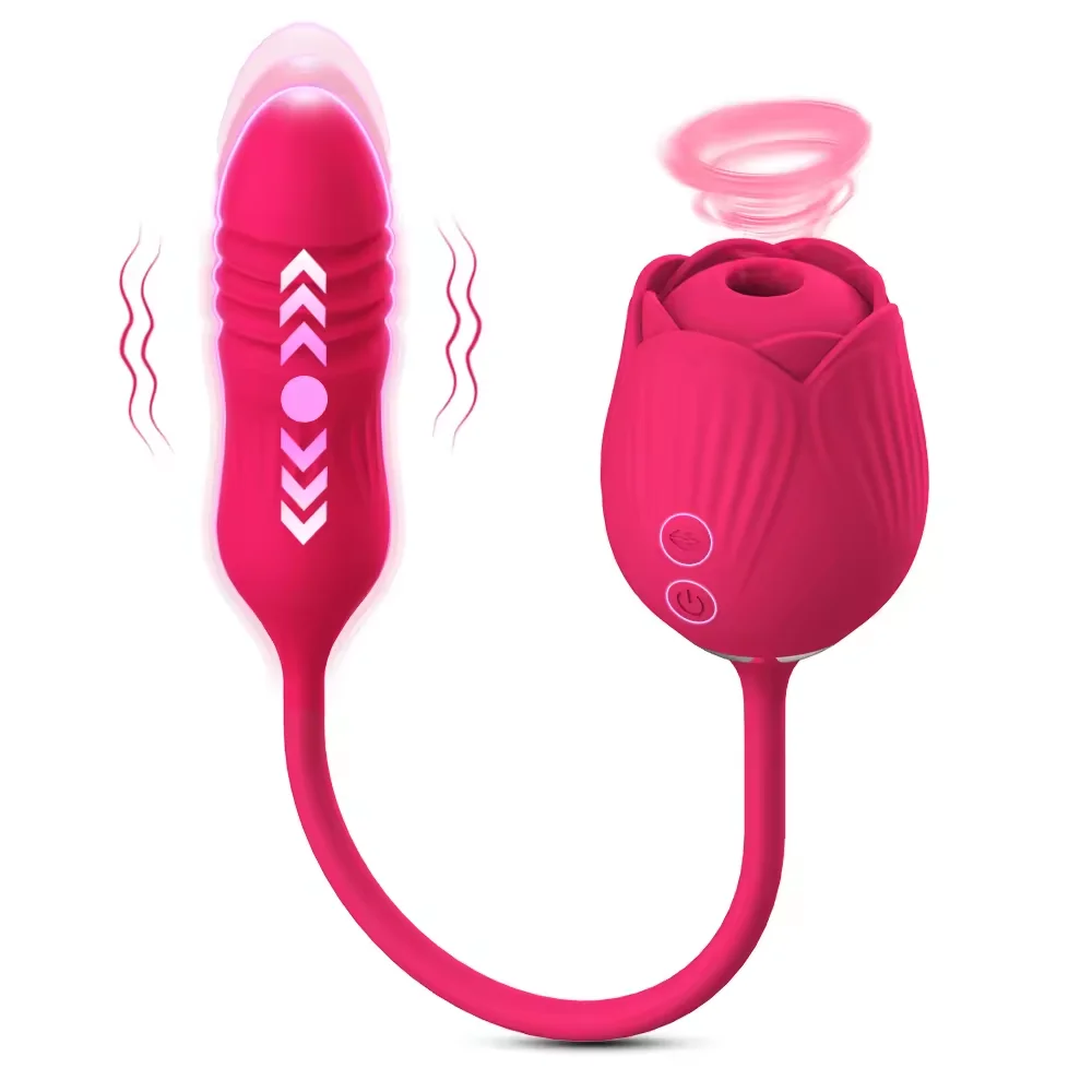Factory Wholesale Gift Rose Vibrator Usb Charging Rose Toy Clitoris G Spot Clitoral Sucking Vibrator For Women