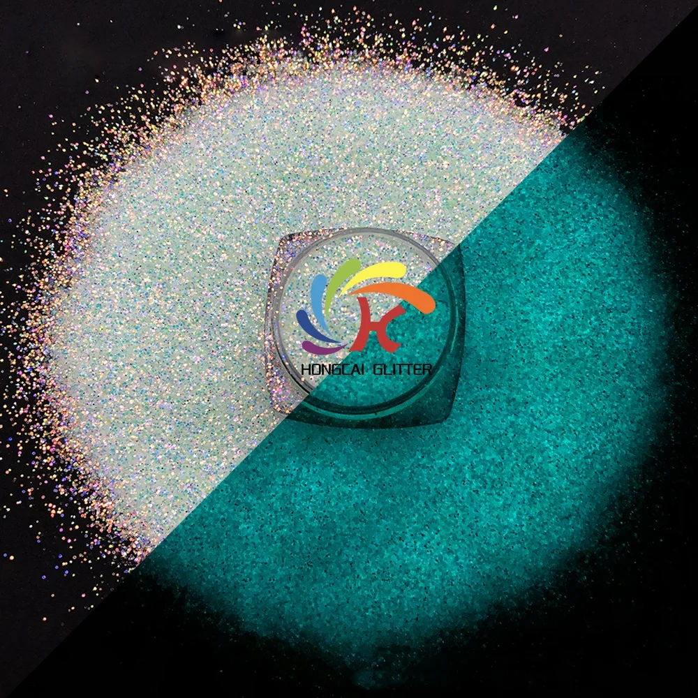 loose glow in dark glitter wholesale polyester chunky glitter for resin art