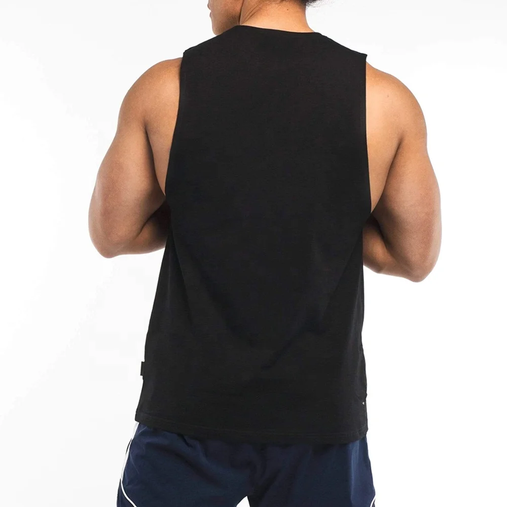  Мужские майки из хлопка и полиэстера на заказ тренировочная майка с y-образной спинкой