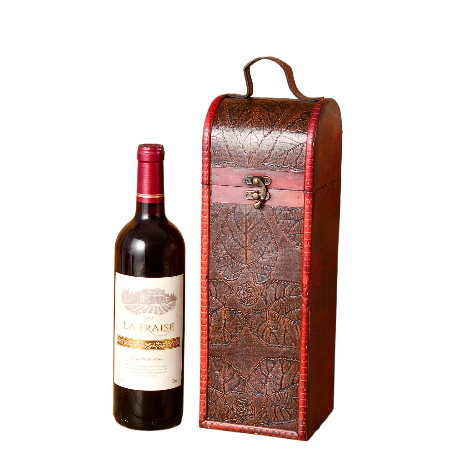 2409 chuzhuang Wine box Single high-end lined wooden single wine