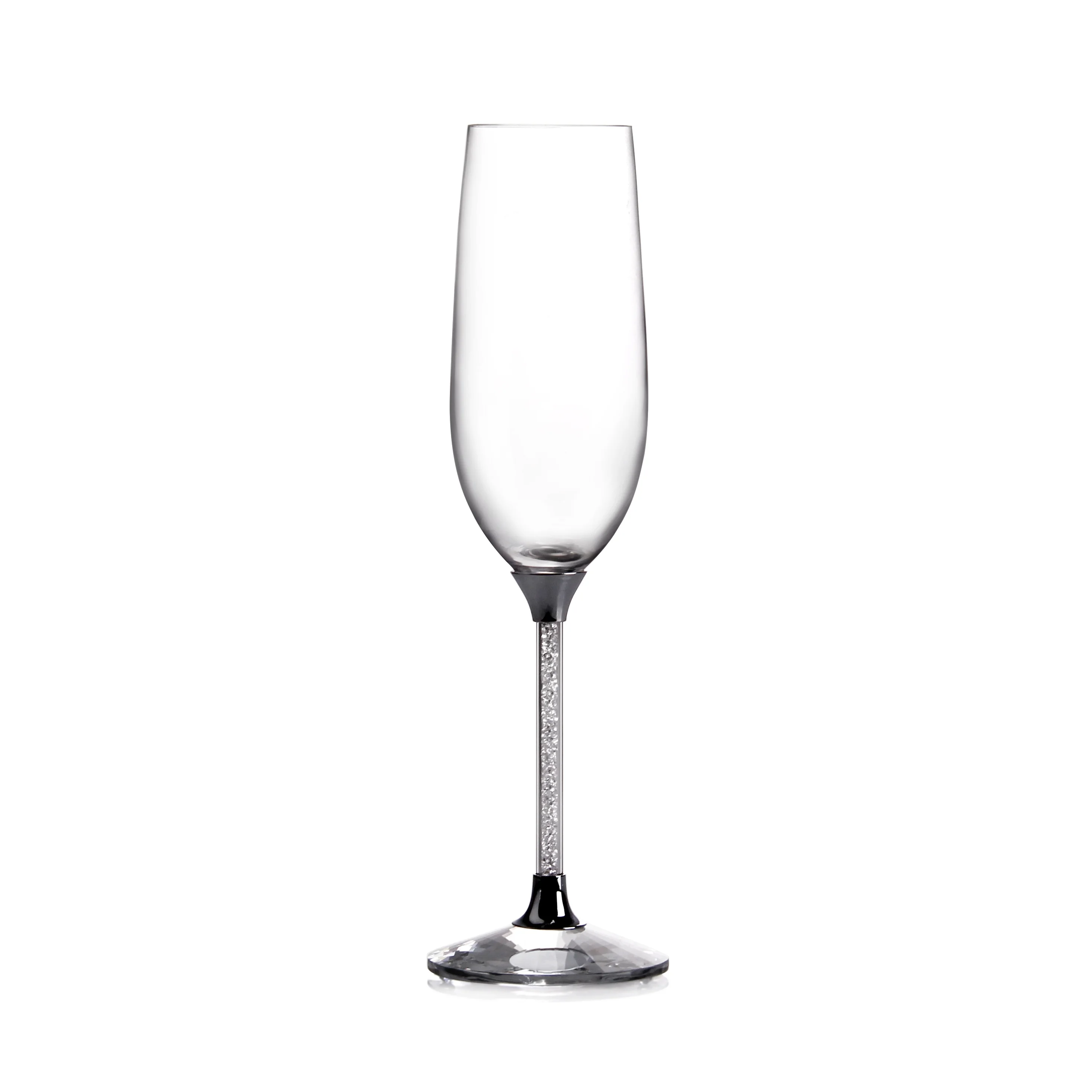 Factory price luxury drinking red wine glass goblet champagne gift hot lead-free crystal glass stemware with diamond stem