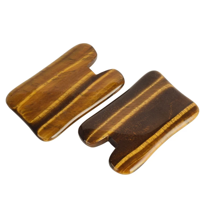 Wholesale Natural Tumbled Rose Quartz Welded Gua Sha Spoon Gua Sha Jade Comb