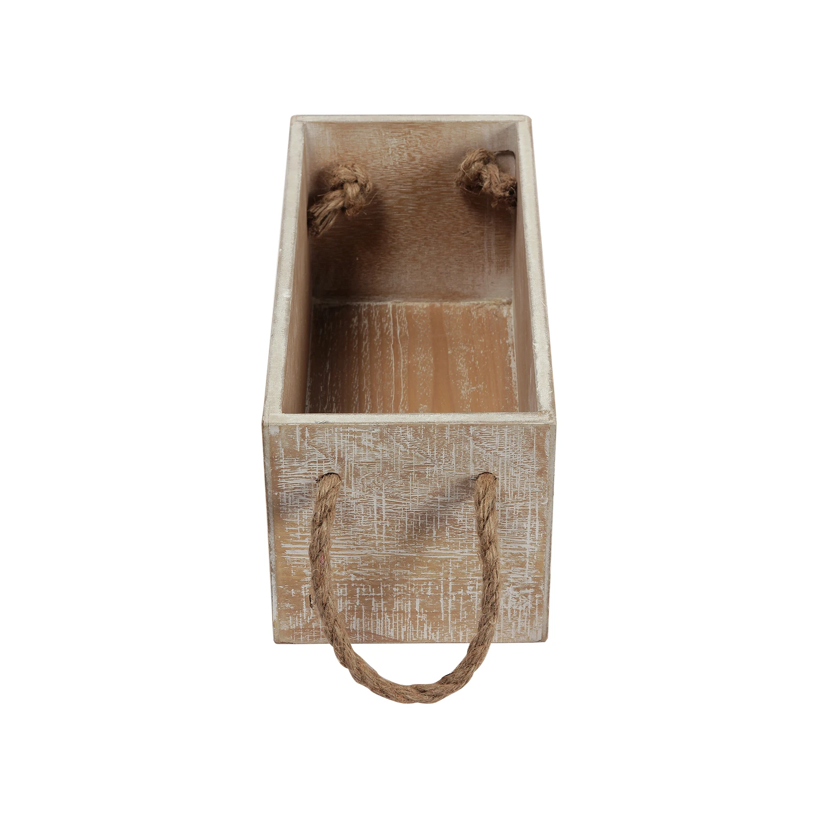 Wood Mail Organizer Box Countertop Mail Holder Box With Rope Handle Desk Mail Sorter For Office Home Wooden Desktop Organizer