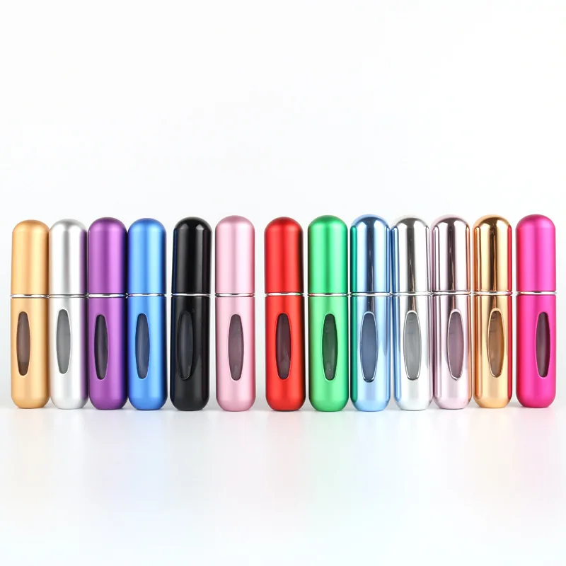 Mini atomizer 5ml refillable perfume rechargeable aluminium perfume spray bottle