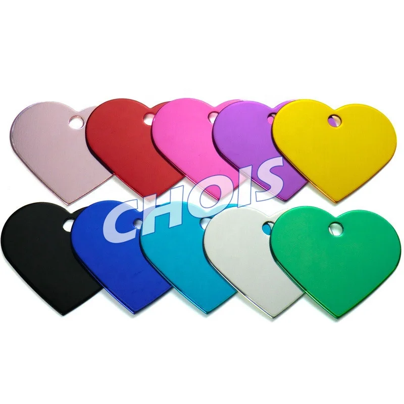 Cheap Dog Tag Steel Pendants Custom Sublimation Heart Shape Dog Name Tag
