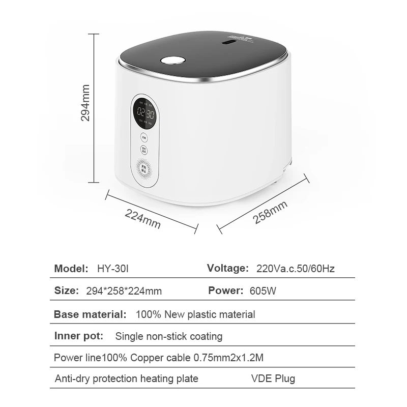 Custom power cord mini rice cooker electric cooking rice in rice cooker