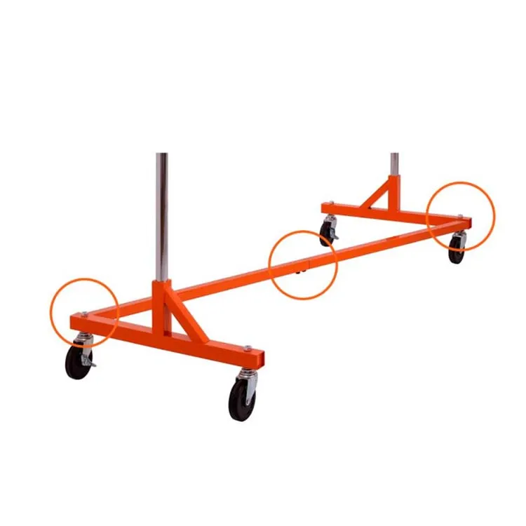 Knock-Down Design Heavy Duty Z Garment Rack Knockdown Base on Wheels for Retail Display