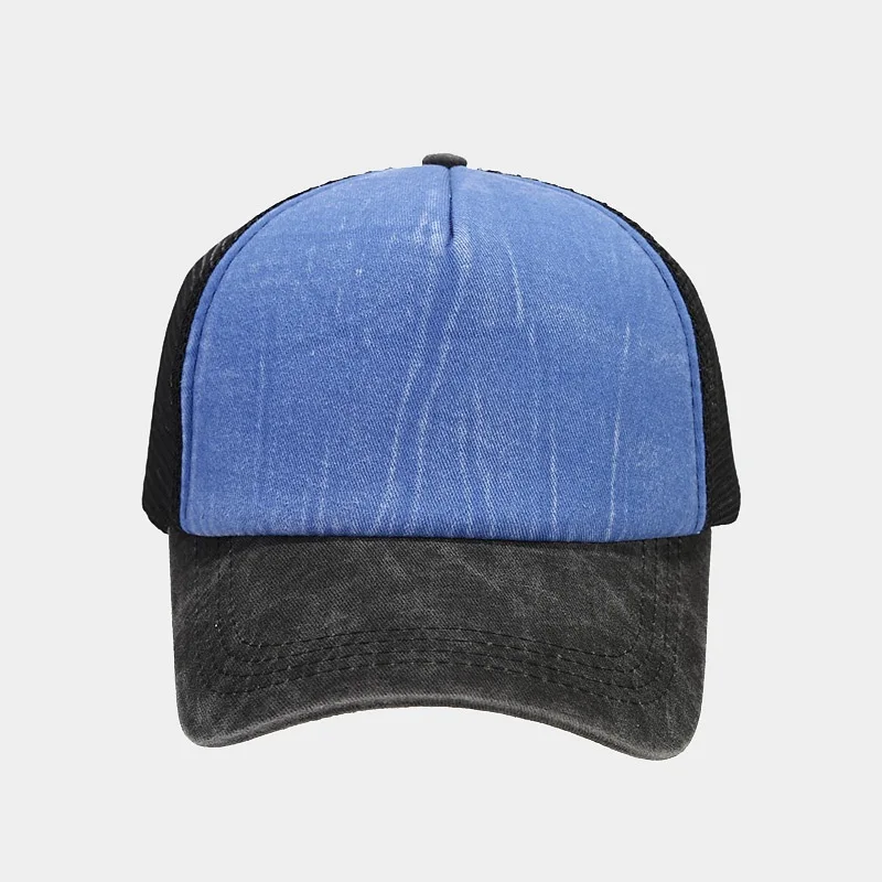 Custom Logo Embroidery Washed Mesh Cap Foam Trucker Hat For Men Women