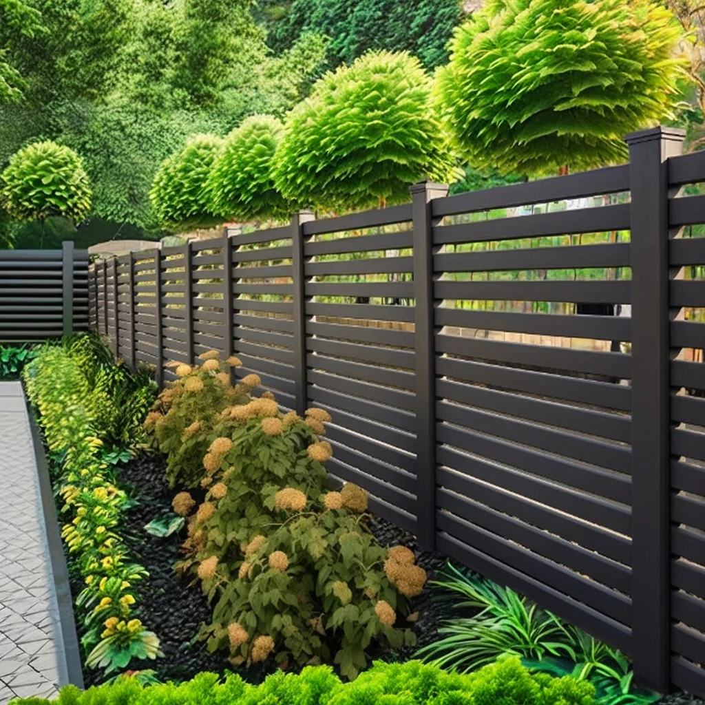 Hot Sale WPC Decking Outdoor Composite Fencing Board WPC Fence Panels Wood Plastic Composite Fence Panels