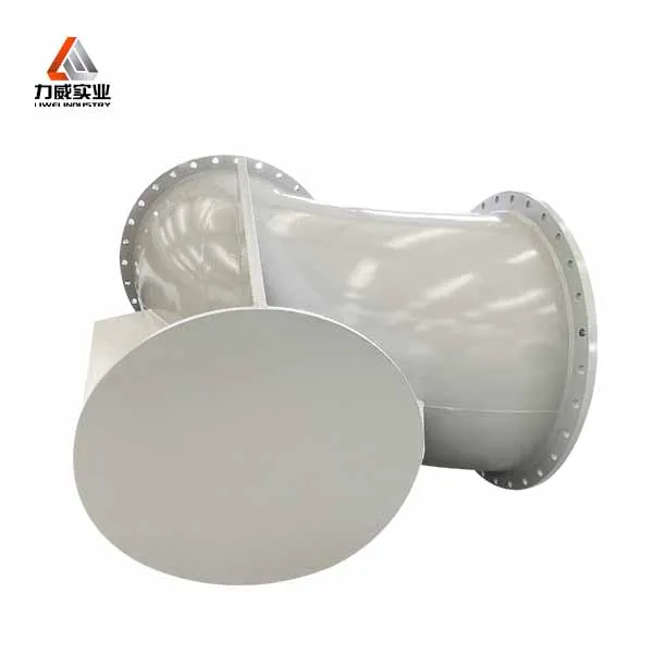 Steel rubber lining Customized EPDM rubber lining  Rubber lined elbow pipe connection